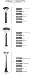 Modern Outdoor Garden Solar Light , Solar Panel Bollard Lights 3.2V 1600lm