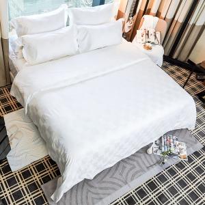 Wholesale 100% cotton hotel and home luxury bedding sets white jacquard hotel cotton comforter set bed sheet from china suppliers