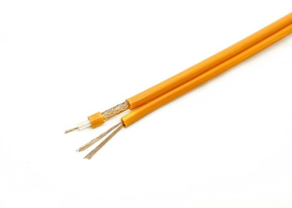 Kx6+2Alim Coax Combo With 0.75mm2 Power Bulk CCTV Cable Orange PVC 7*0.2