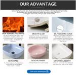 16 Inch White Porcelain Undermount Bathroom Sink Undermount Vanity Basin Dining
