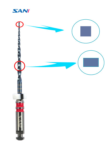 31mm Rotary Dental Files , Blue Nano Coating Niti Endodontic Files