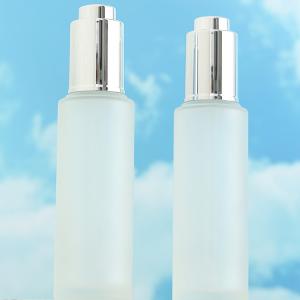 Wholesale 30ml Clear Frosted Glass Bottle Cosmetic Bottle Packaging With Pressure Dropper from china suppliers