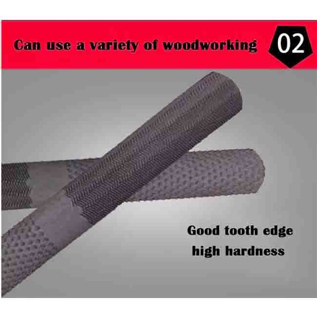 4 in 1 Metal File Wood Rasp 8&prime;&prime;/200mm Steel for Carpenter DIY Wood File Gadget Woodworking Hand Tools