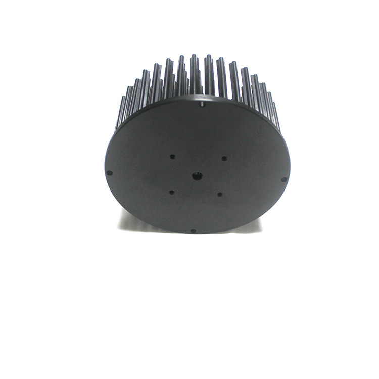 Dimensions 100X70mm Cold Forging Heat Sink Anodizing Black For Led Light