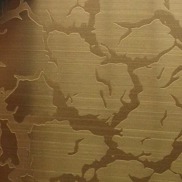 Middle East newest etched decoration stainless steel sheet for wall cladding