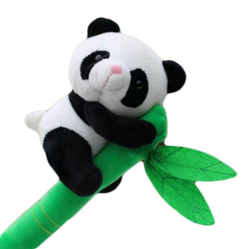 20CM Holding Bamboo Panda Festival Plush Toy Gift Holiday Gift Travel Memorial