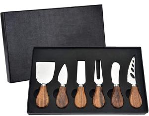 Wholesale Stainless Steel Wood Handle Cheese Knives 4 - 6 Pieces customized Logo from china suppliers