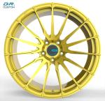22in One Piece Forged Wheels Custom Cap Bronze Gold Paint