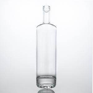 Wholesale Unique Glass Collar Material Long Neck Spirit Bottle for Whisky Vodka Tequila Gin Rum from china suppliers