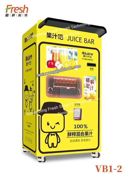 food grade material fresh sugarcane Juice mixed juice Squeezing Automatic Beverage Vending Machine colorful machine