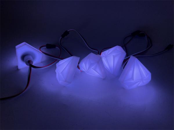 Hot-sales clear cover frosted white cover 63mm amusement rides led pixel lights