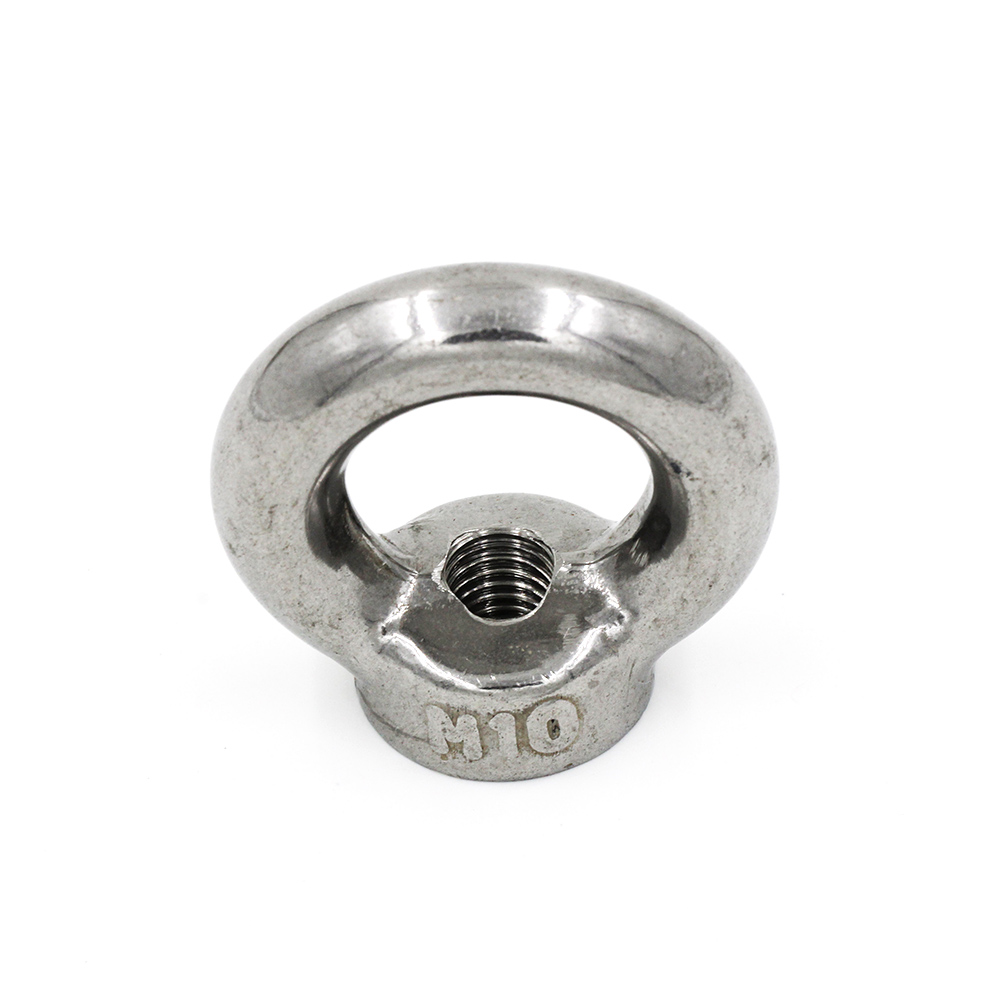 Nickel Plated Stainless Steel 304 M10 Lifting Eye Nut with and MTC Certificate