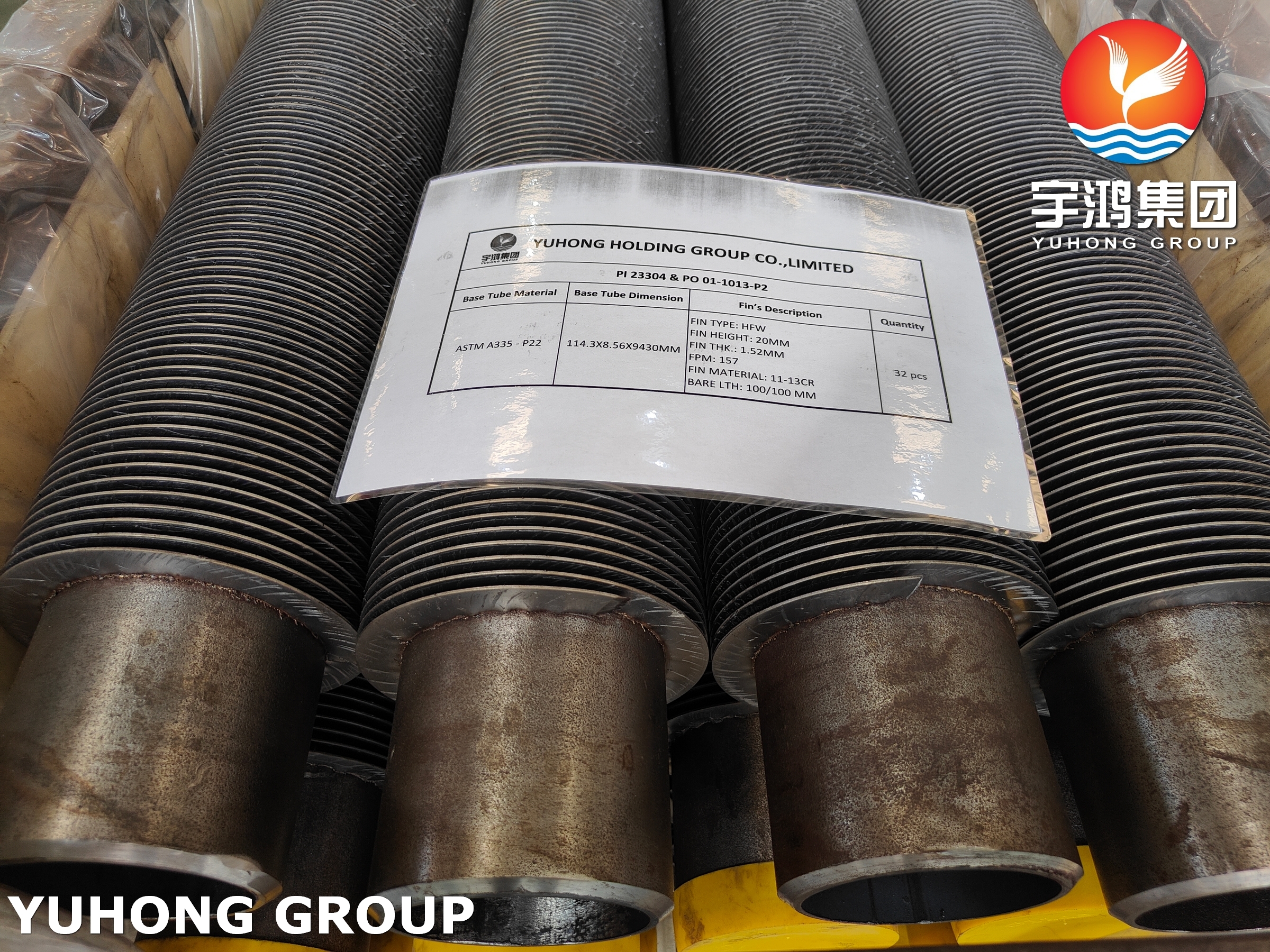 ASME SA335 P22 Alloy Steel HFW Solid Finned Tube for Refinary Application
