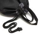 Eco Gift Sport Gym Black Custom Logo Nylon Drawstring Bag
