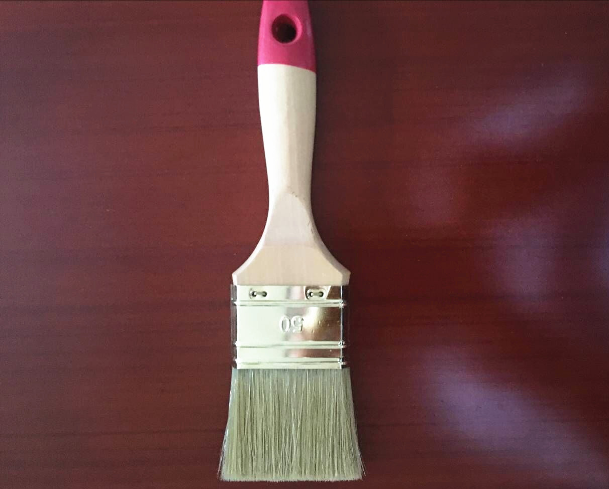 Natural Wood Handle Synthetic Filament Paint Brush For Painting