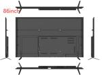 Tempered Glass Liquid Crystal Display TV 85 Inch LDC Tv 3840x2160 RGB