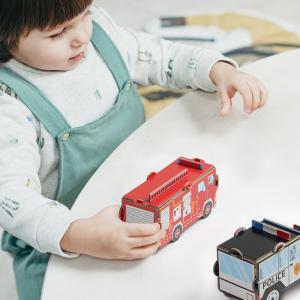 Wholesale 8-10 Boys Educational Puzzle Toys Contaning Police Car Ambulances Fire Truck Crane from china suppliers