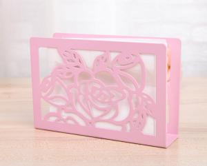 Wholesale Pink Wedding Napkin Holders 15 X 4 X 10 Cm , Stand Up Napkin Holder Stand Rack from china suppliers