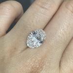 Large Certified CVD Loose Synthetic White Diamond Oval Brilliant 10ct