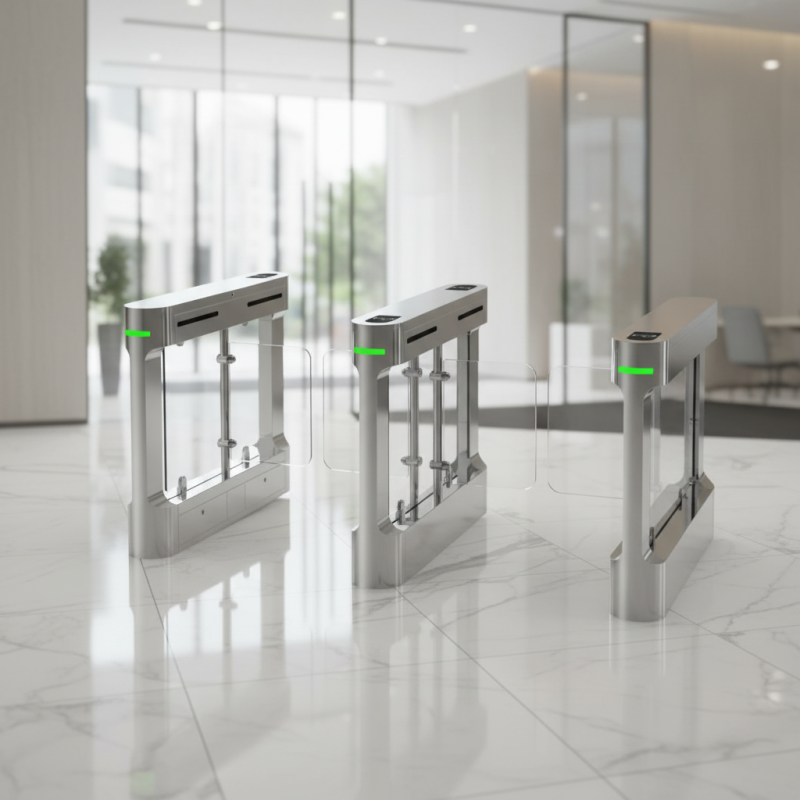 Office Automatic Turnstile Gate Fast Speed Swing Barrier Gate Access Control
