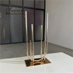 Tall Aisle Wedding Flower Stand Decorative Gold Metal Flower Holder