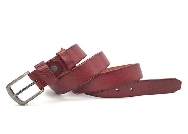 High Strength Genuine Leather Waist Dress Belt For Girls Pants / Women Skinny
