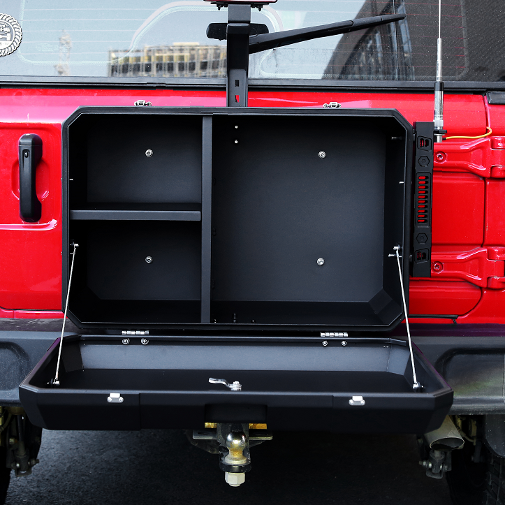 4x4 Accessories Rear Side Door Storage Box for Jeep Wrangler Aluminum Alloy