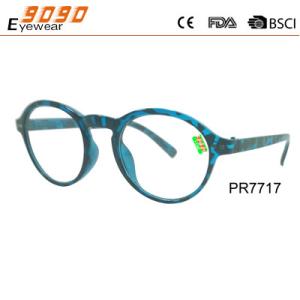 Wholesale Oval fashionable reading glasses made of plastic ,silver metal pins,suitable for men and women from china suppliers