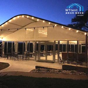 Wholesale 25m Clear Span Arcum Tent Cover Glass Windows VIP Cassette Flooring from china suppliers