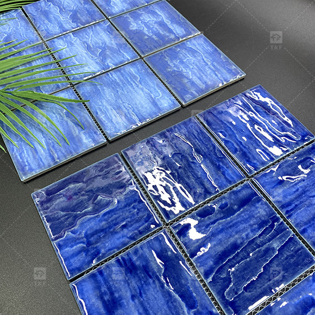Blue Swimming Pool Mosaic Tile Square Shaped Kitchen Bathroom Floor Wall Tiles