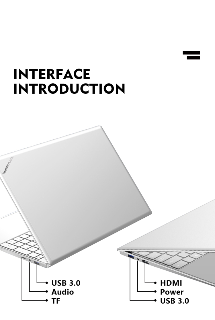 Intel Graphics Card 12GB 256GB Ultra Thin Laptop With Big Screen 1920x1080 IPS