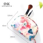 Half Moon Bride Floral Palm Pouch Cosmetic Makeup Bag for Travel