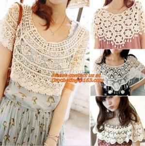 Wholesale Fashion Style Womens Ladies, Hollow Crochet Knit Cape Shawl Tank Top Vest Jumper Pullover from china suppliers