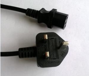 Wholesale BS1363 moulded power cord plug, UK C13 power supply cord from china suppliers