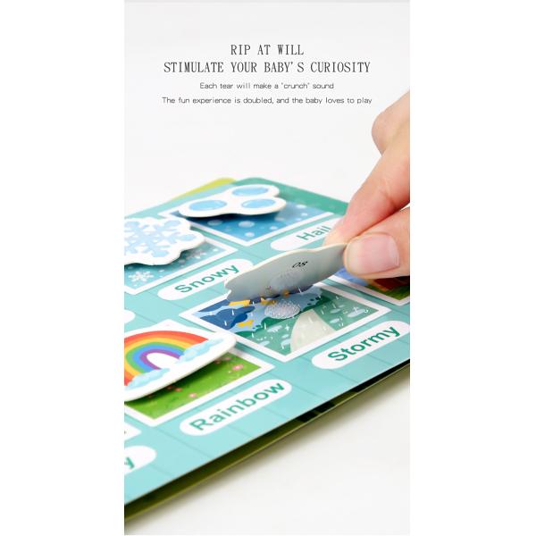 Quiet Book Early Learning Activity Puzzle Paste Matching Game Toys Children's Educational Magic Tape Wooden Busy Book Toys