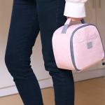 Portable Round Pink Freezable Lunch Bags For Women