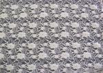 Ecological Standard White Brushed Lace Fabric For Wedding Dress , Embroidered
