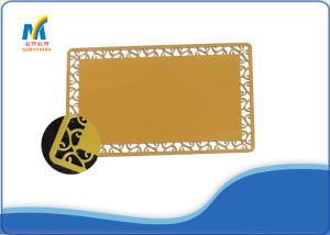 Wholesale 0.45mm Thickness Metal Business Cards Gold Color Butterfly Design Aluminum Sublimation from china suppliers
