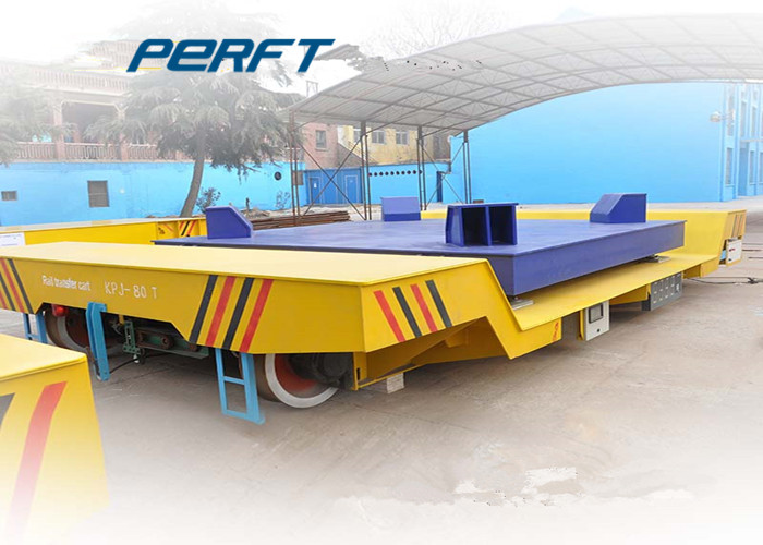 electric flat ladle transfer car with lifting table for industry material handling
