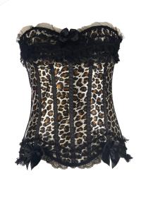 Wholesale Sexy lepard Lady Corset Suit with G string from china suppliers