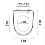 White Plastic Soft Close D Shape Toilet Seat Sustainable And Comfortable For