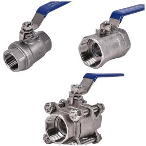 Wholesale ANSI BS DIN JIS Standard Stainless Steel 201304 Threaded Female 1Pc 2pc 3pcs BALL VALVES from china suppliers