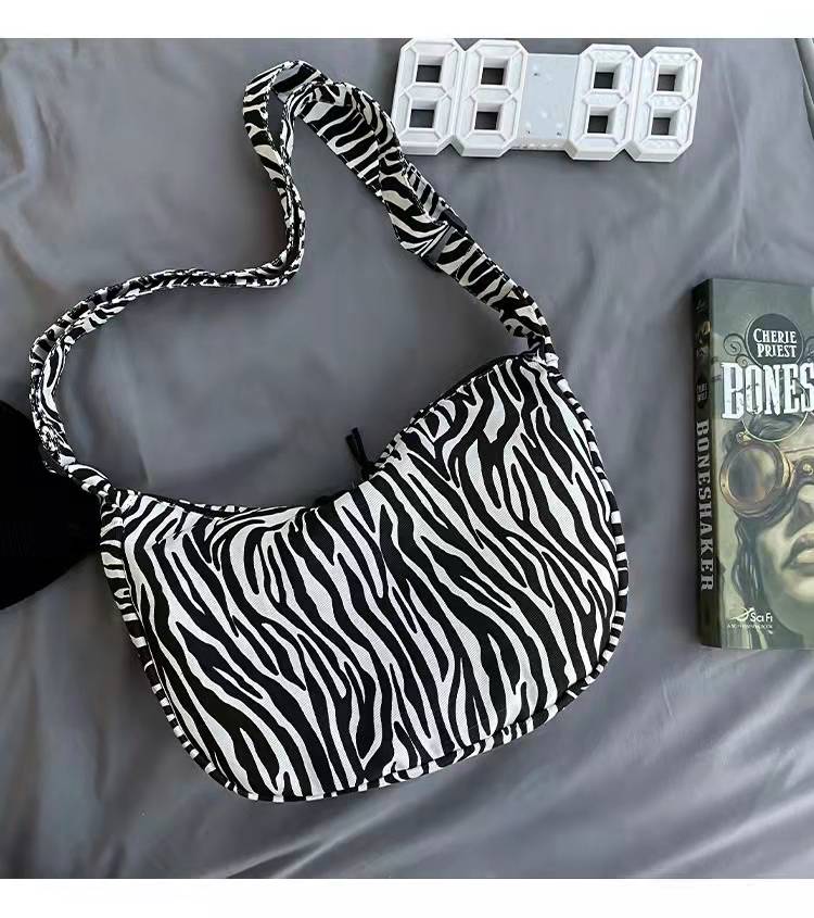 Fashion Leopard Print Eco Canvas Bags Zebra Design Lady Single Shoulder Bag Large Capacity
