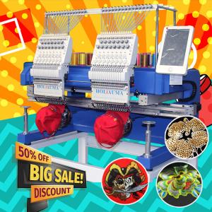 Wholesale HO1502H 15 needles 2 Heads Happy Cnc Tajima Type Small Computerized Logo Embroidery Machines Sale Price from china suppliers