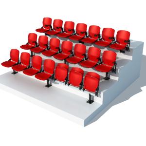 Wholesale 5-Year Plastic Stadium Sports Seats Anti UV Fireproof 45cm Width from china suppliers