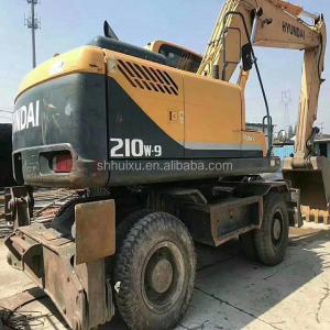 Wholesale korea original 2014 Used hyundai r210w-9 wheel excavator/ tyre machine R210w-9 hyundai for sale from china suppliers