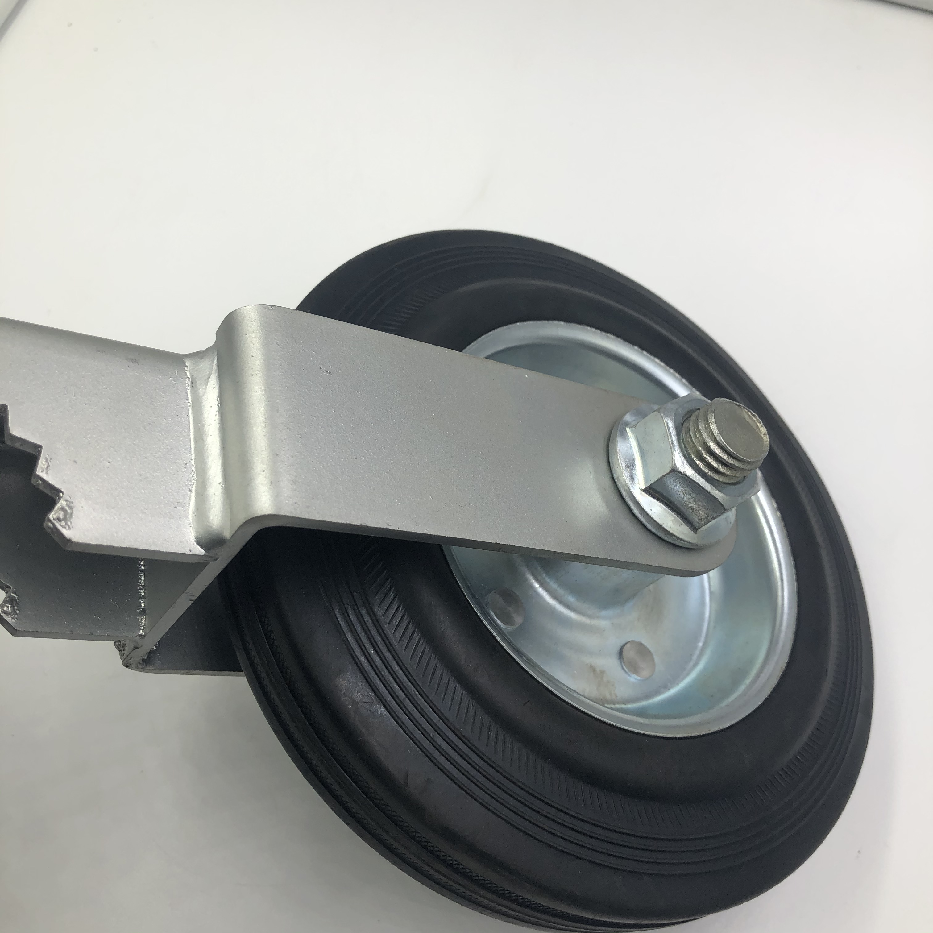 Black Metal Caster Tire Wheel for Universal Mount Gate in Fencing and Trellis Gates
