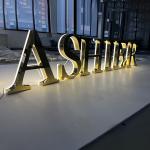 Outdoor Customized Business Logo Advertising Acrylic Board 3D Metal Backlit