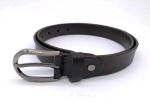 Long Buckle Black 125cm Womens Genuine Leather Belt