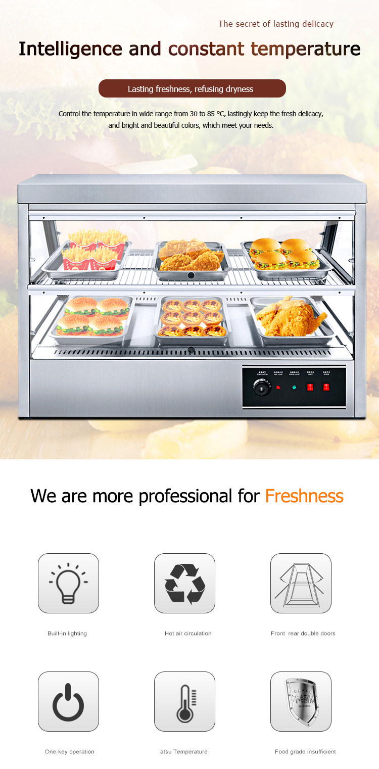 CE Certification Commercial Acrylic Bakery Display Cabinet with Electric Power Source